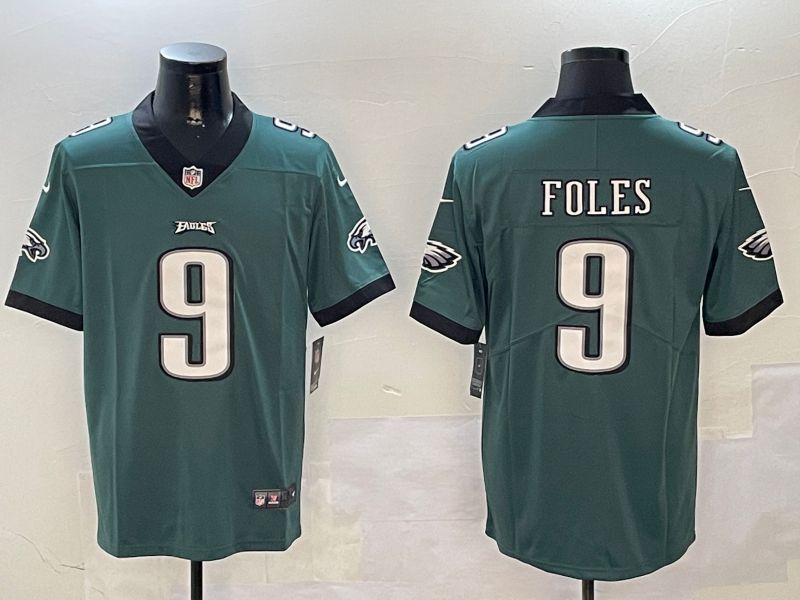 Men Philadelphia Eagles #9 Foles Green Second generation 2024 Nike Limited NFL Jersey style 4->philadelphia eagles->NFL Jersey